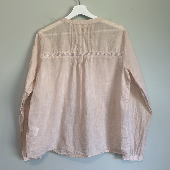 Cream/peach long sleeved button up blouse from indi&cold - Picture 4 of 6